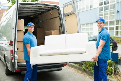 Furniture pick-up service for a Hounslow home with bulky items ready for collection