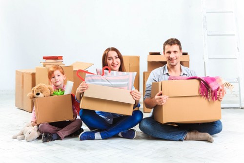 Secure loading of household items inside a removal van