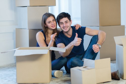 Local office movers handling desks and equipment in Hounslow