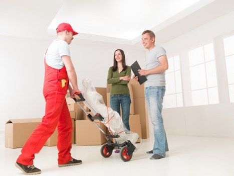 Local moving truck supporting flat and house moves in West London